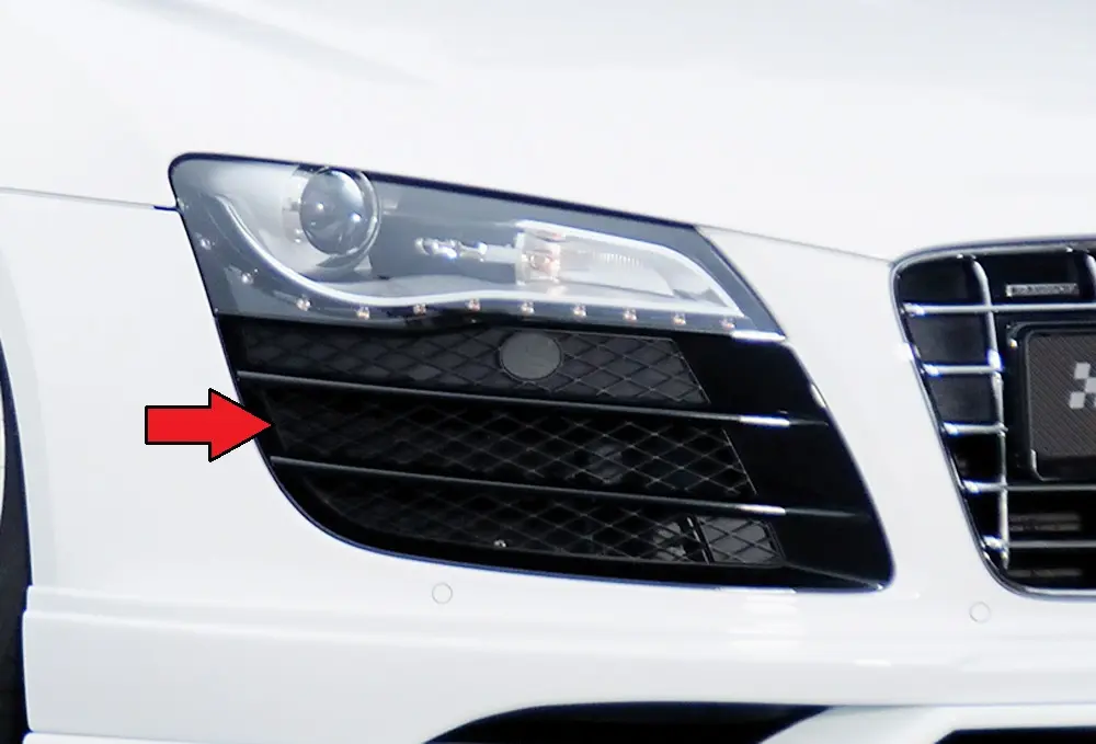 Rieger Frontschürzeneinsatz V10 (Gitter) rechts für Audi R8 42