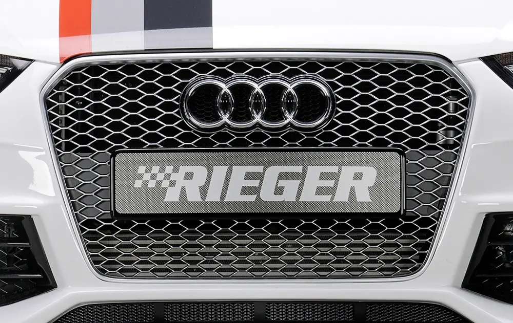 Rieger Kühlergrill Audi RS4 (B8), gun-metal für Audi A4 / S4 / RS4 B8