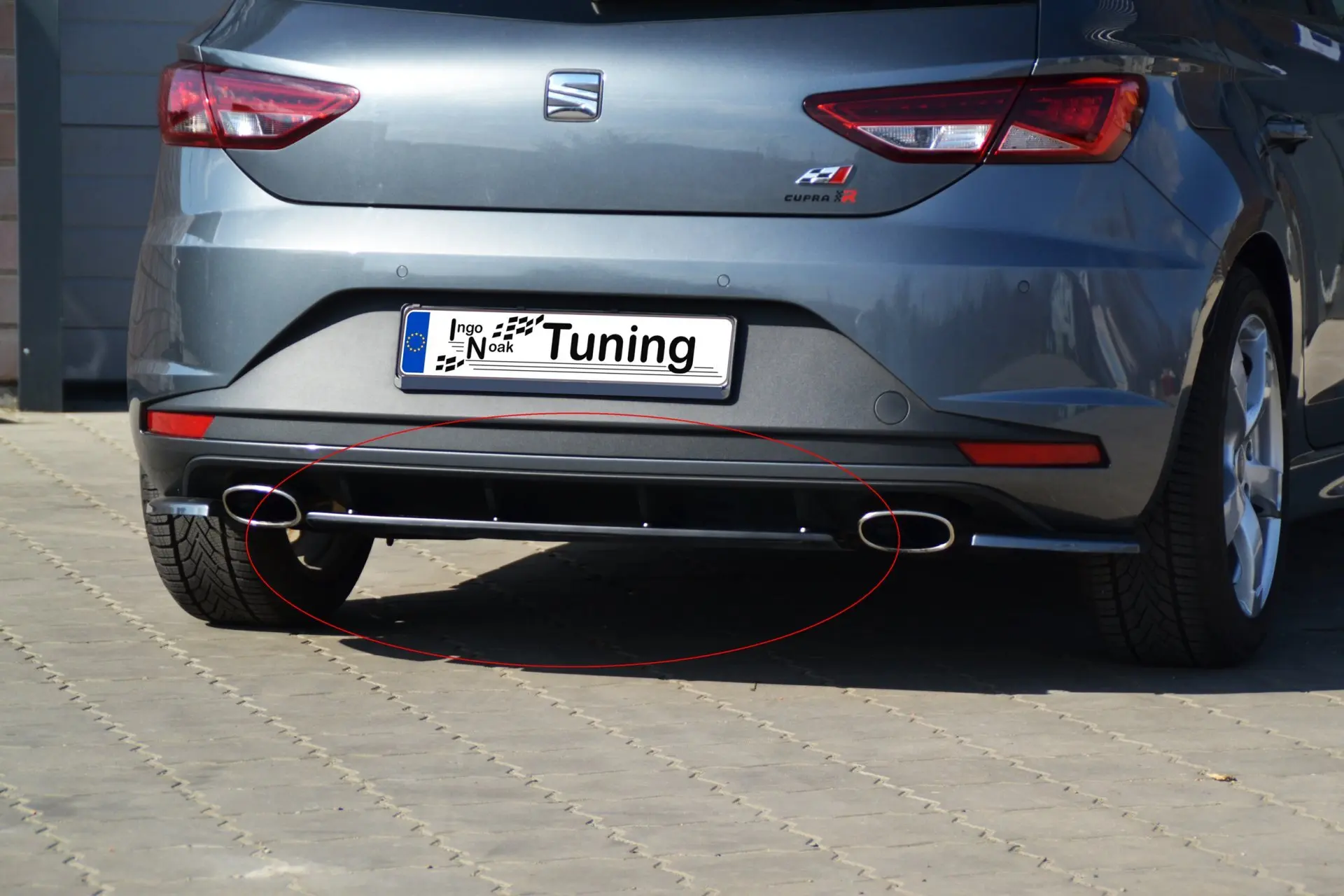 Ingo Noak Heckansatz Heckdiffuser Mittelteil für Seat Leon 3 5F