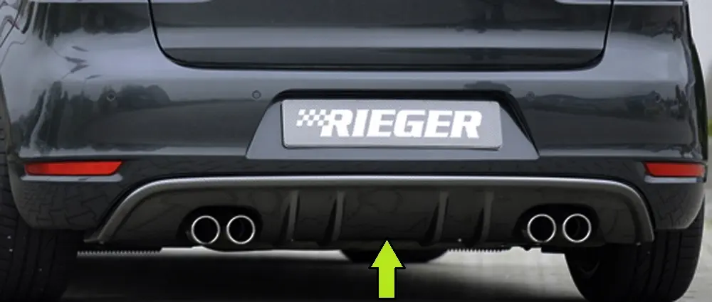 Rieger Heckeinsatz mit 2 Doppelfinnen für VW Golf VI