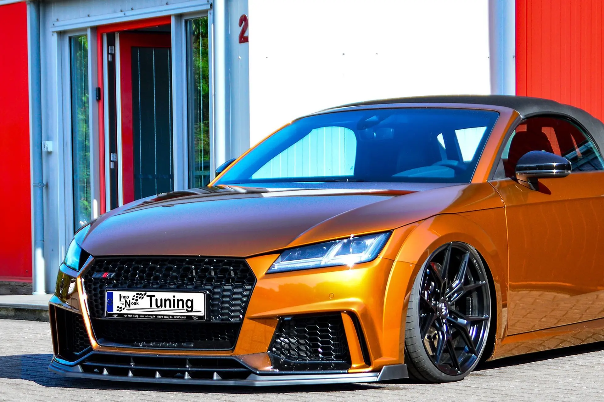 Ingo Noak Spoilerschwert Frontspoiler Cuplippe mit Wing aus ABS für Audi TTRS 8S