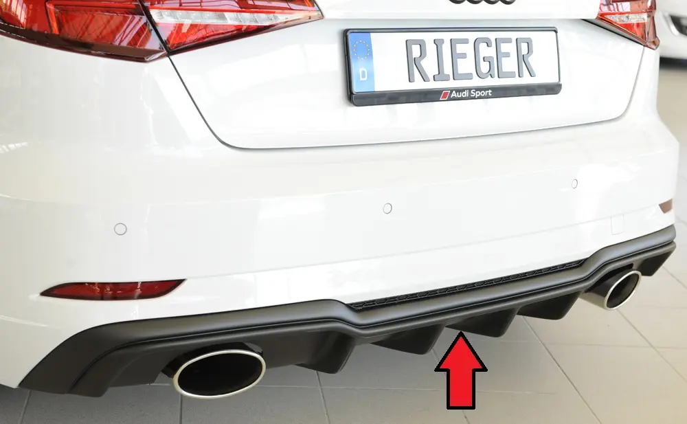 Rieger Heckeinsatz für Audi A3 / S3 8V