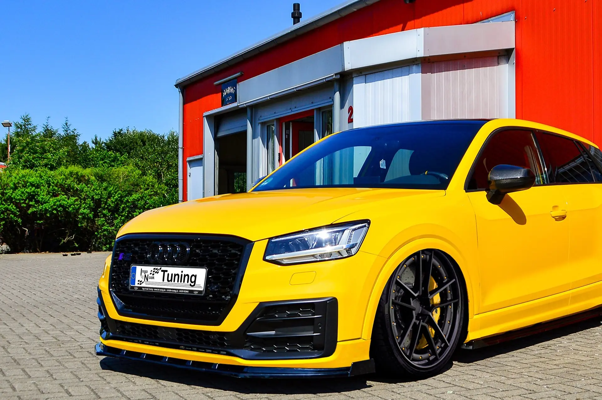 Ingo Noak Cup Frontspoilerlippe mit Wing für Audi Q2 Sport GA aus ABS