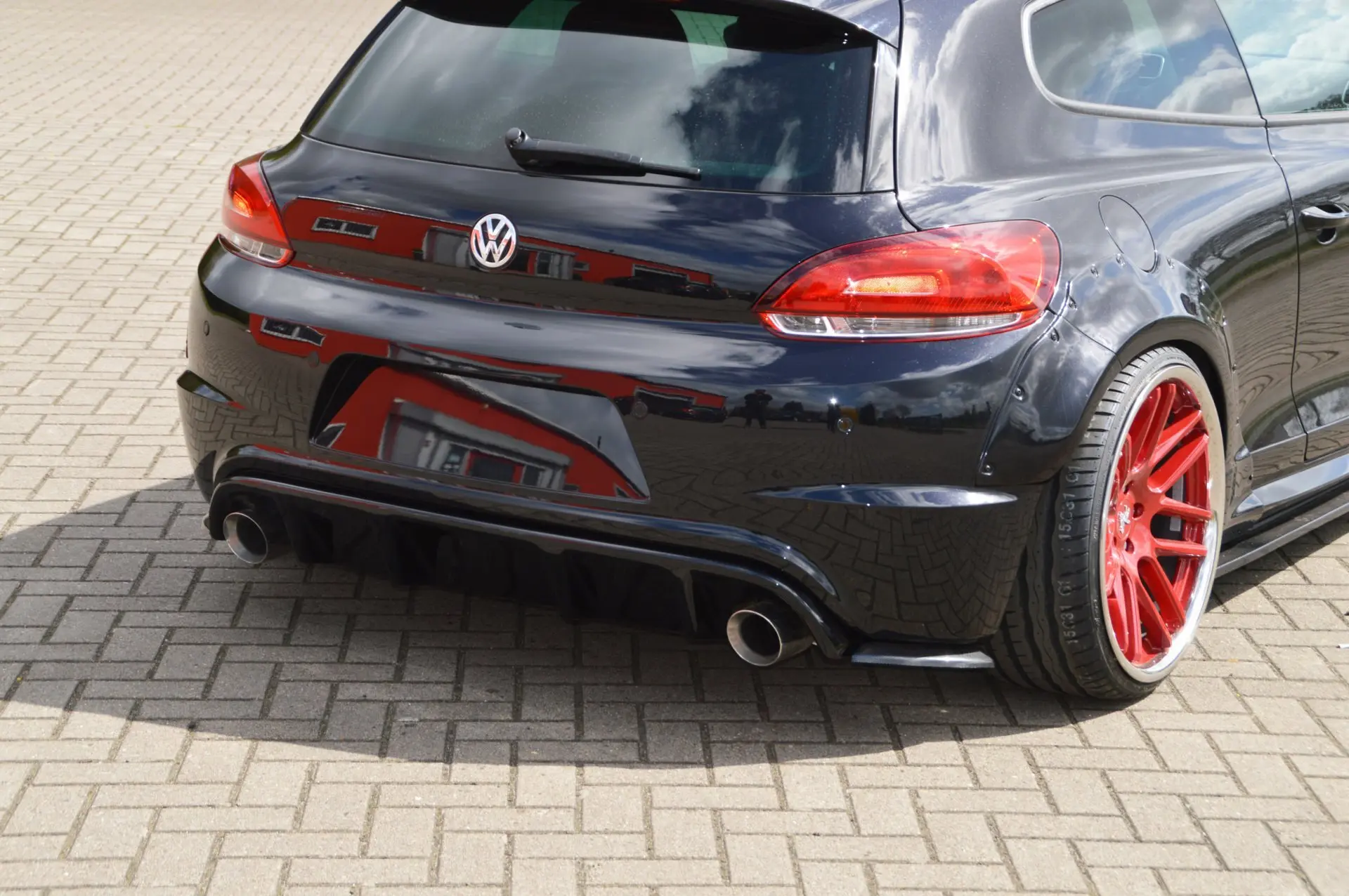 Ingo Noak Heckdiffusor Einsatz inkl. Seitenteilen in flacher Ausführung für VW Scirocco R 13