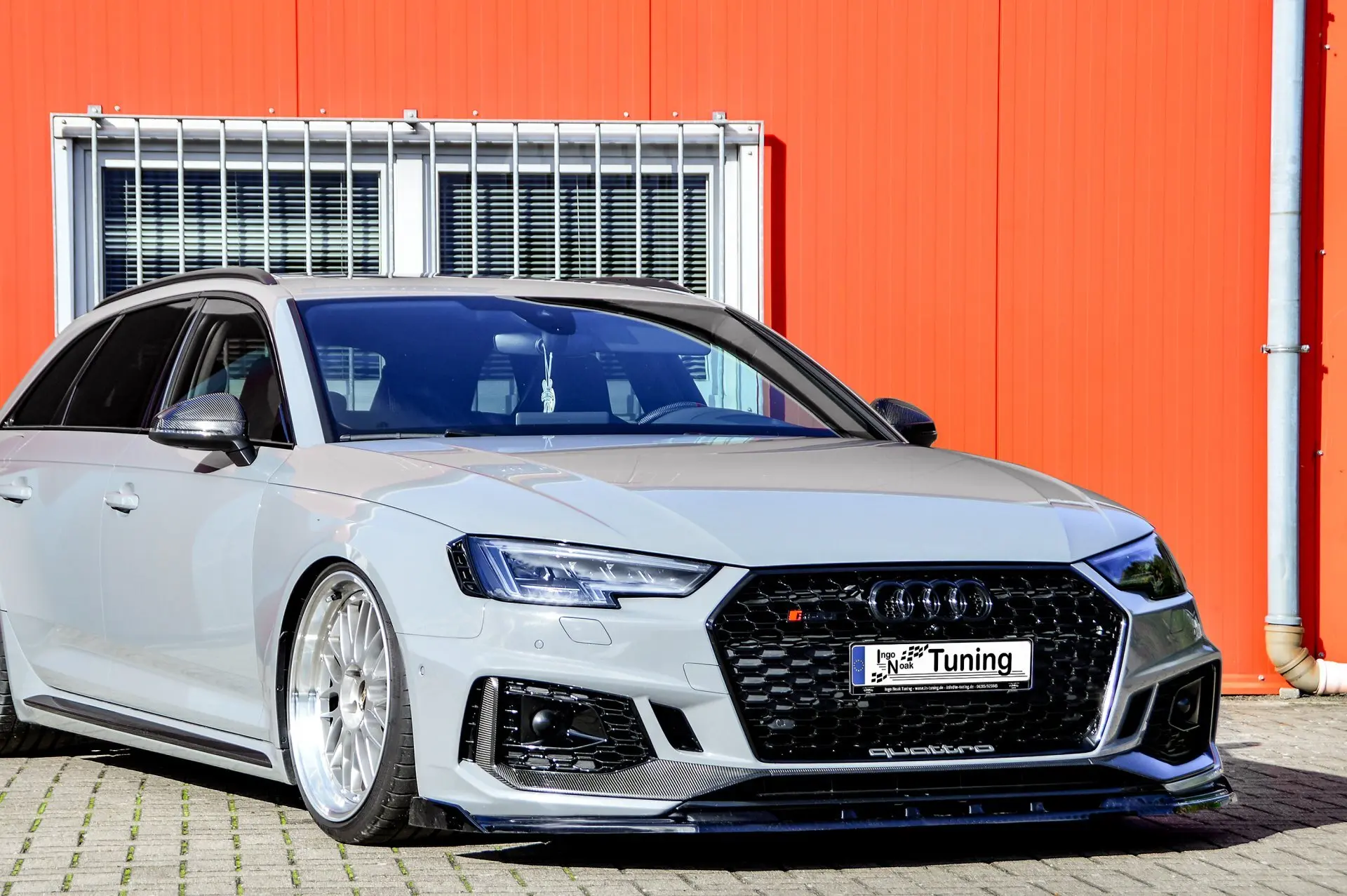 Ingo Noak Cup Frontspoilerlippe mit Wing für Audi RS4 B9 Bj. 2015-2020