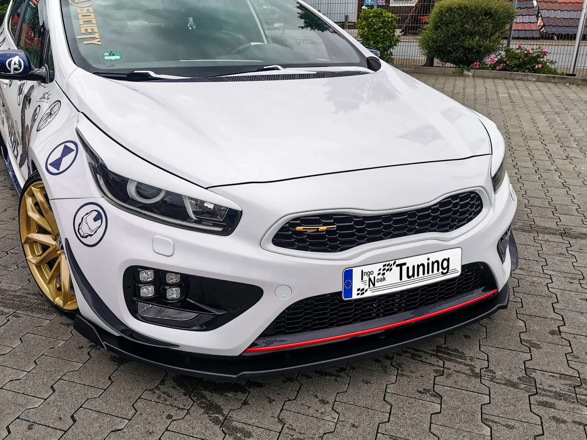 Ingo Noak CUP Frontspoilerlippe V2 mit Wing für Kia Ceed GT Pro Ceed GT ab Bj. 2013-2018