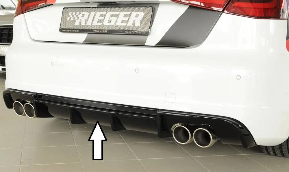 Rieger Heckeinsatz (Typ: 88142) für Audi S3 8V