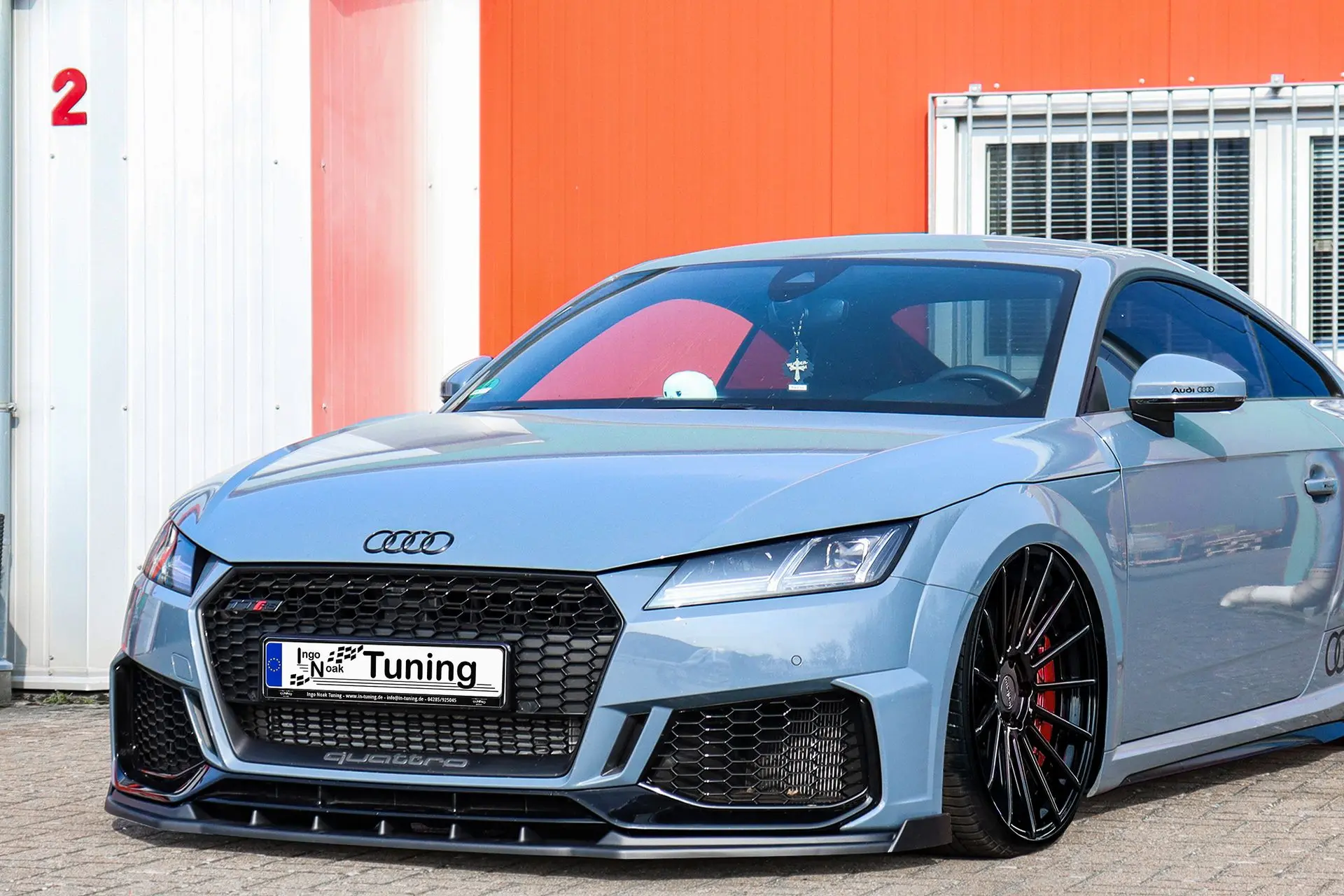 Ingo Noak Spoilerschwert Frontspoiler mit Wing aus ABS für Audi TTRS 8S Facelift