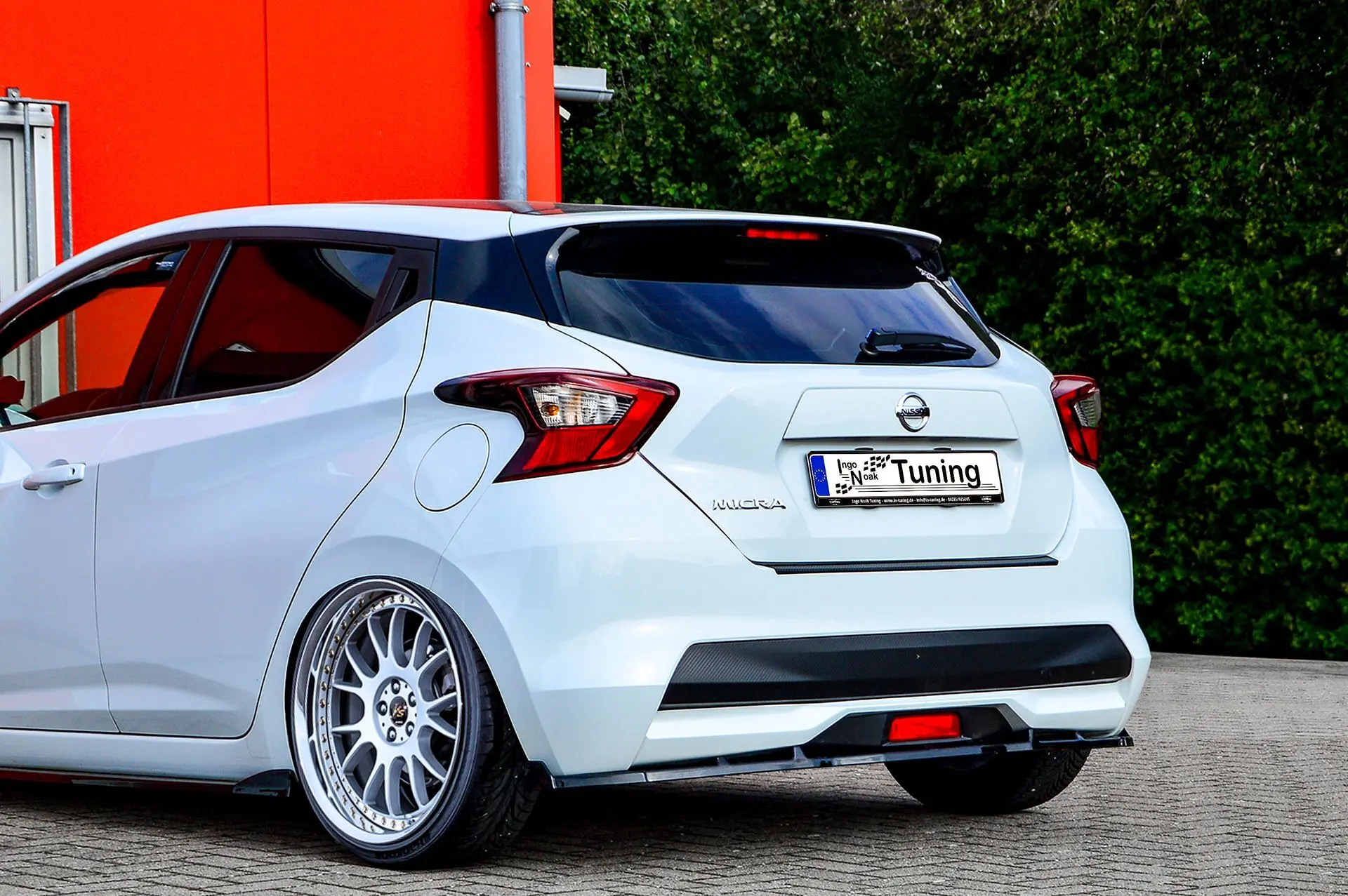 Ingo Noak Heckspoilerlippe Cuplippe mit Wings für Nissan Micra 5 K14