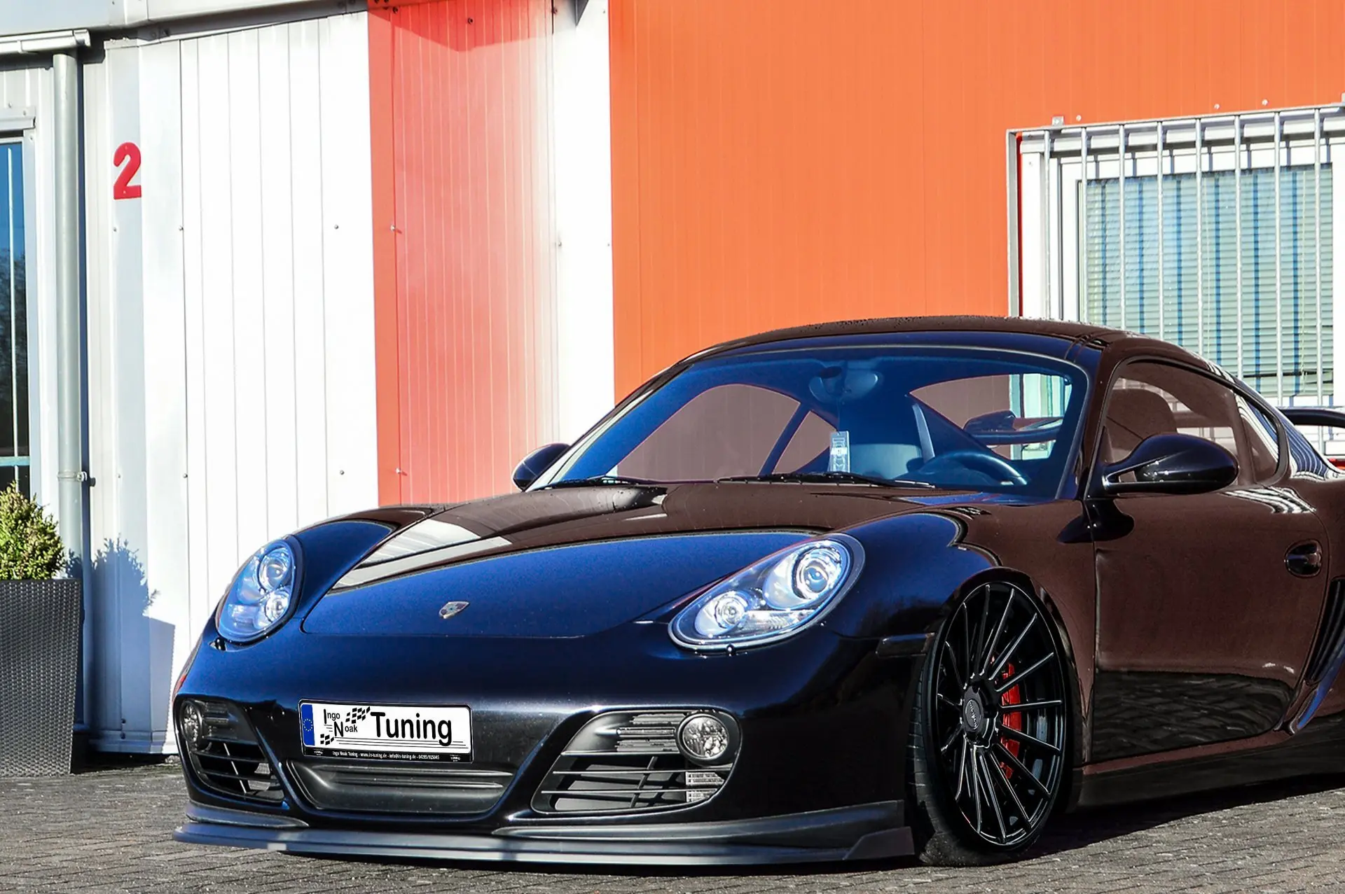 Ingo Noak Frontspoilerlippe Cuplippe mit Wing für Porsche Cayman 987 aus ABS