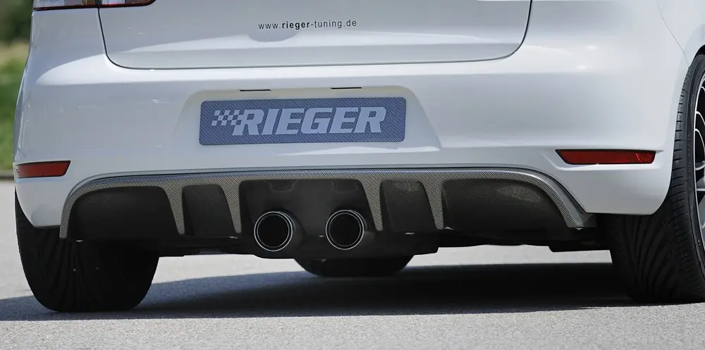 Rieger Heckeinsatz mit 2 Doppelfinnen für VW Golf VI