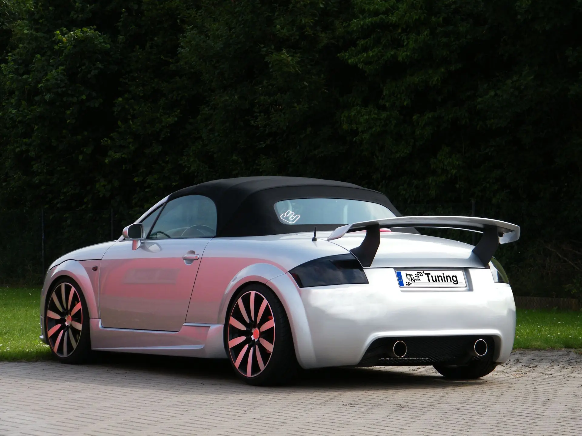 Ingo Noak Heckspoiler Heckflügel Ducktail aus GFK für Audi TT 8N Coupe Roadster