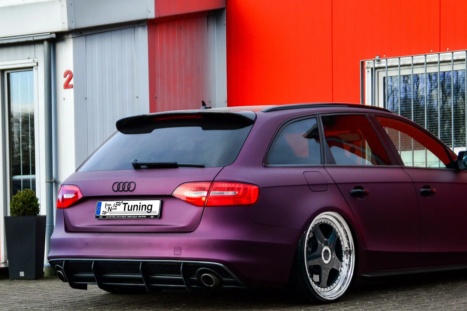 Ingo Noak Gefräster Heckansatz aus ABS für Audi A4 + S4 B8 Facelift