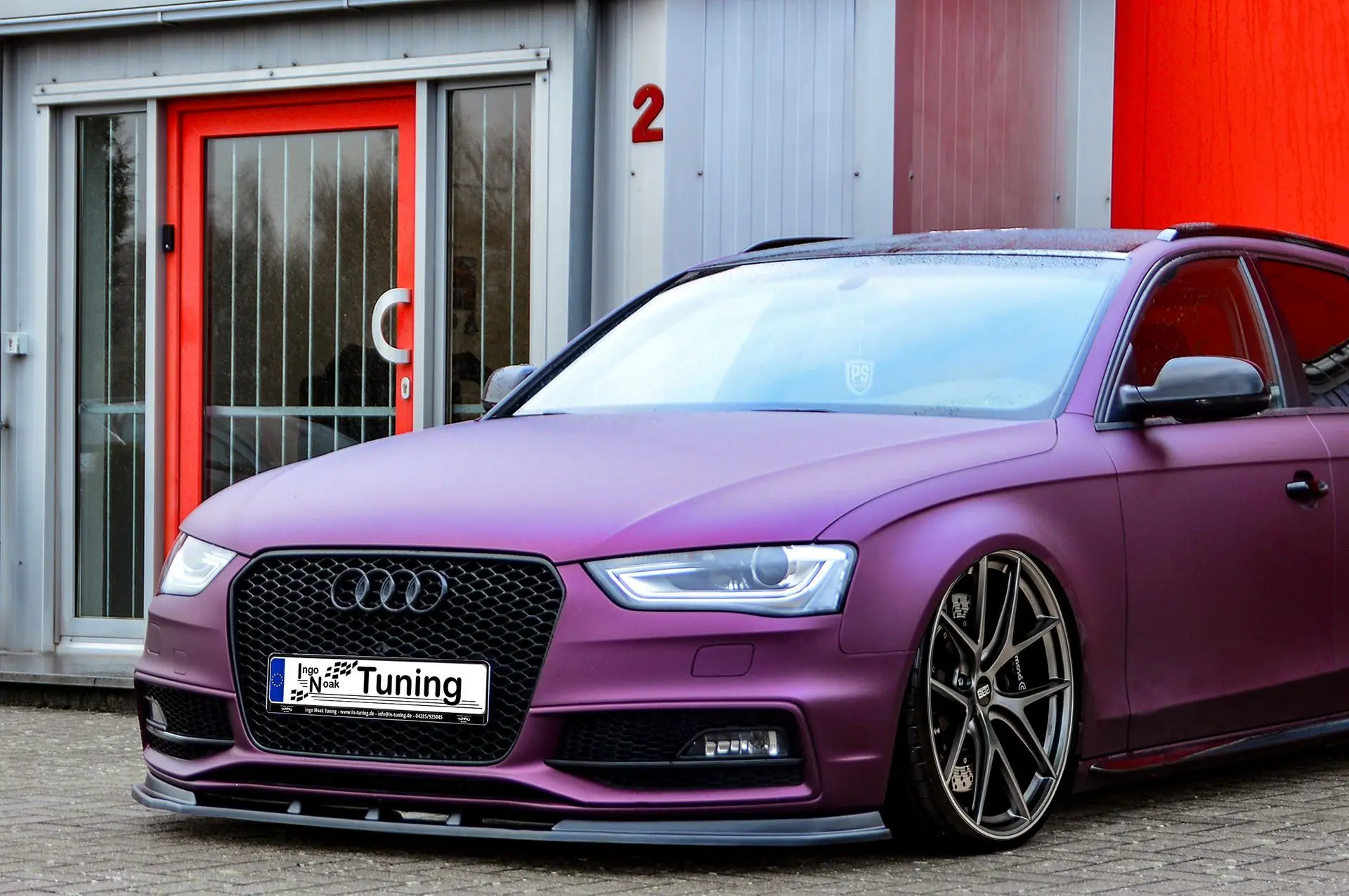Ingo Noak Cup Frontspoilerlippe V2 für Audi A4+ S4 B8 Facelift S-Line Bj. 2011-2015