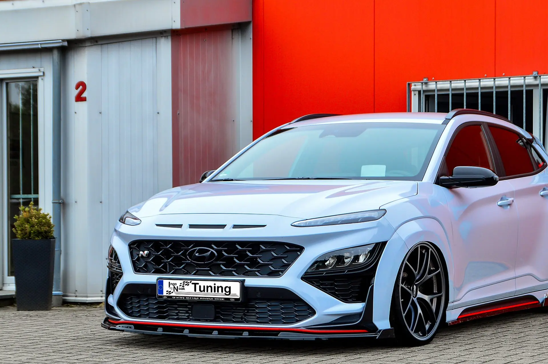 Ingo Noak Cup Frontspoilerlippe mit Wing für Hyundai Kona N + N-Line ab Bj.2020-
