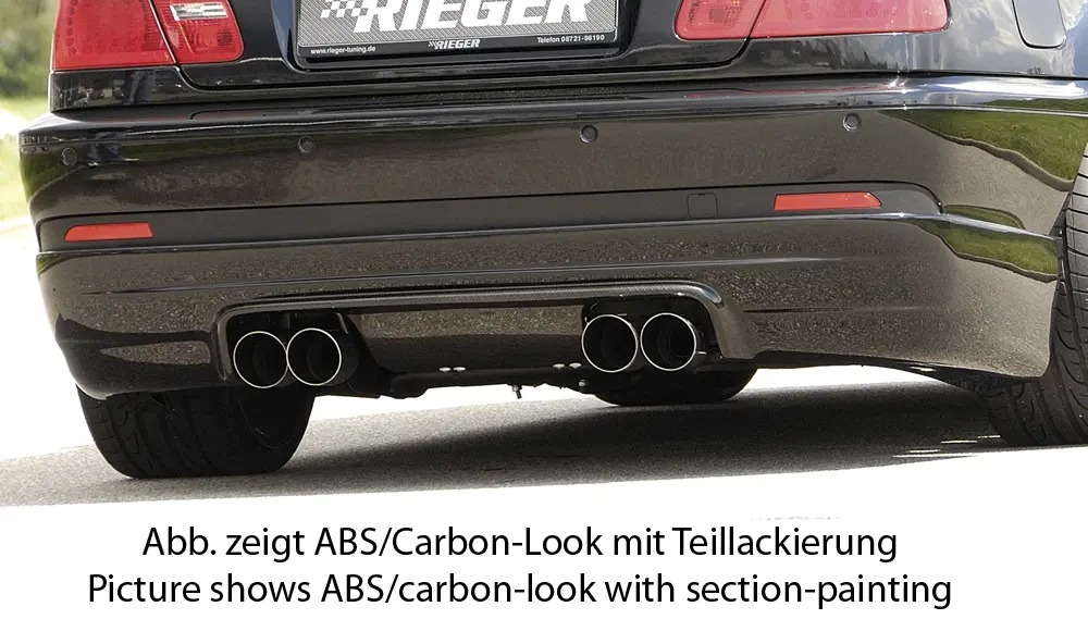 Rieger Heckschürzenansatz für BMW 3er E46