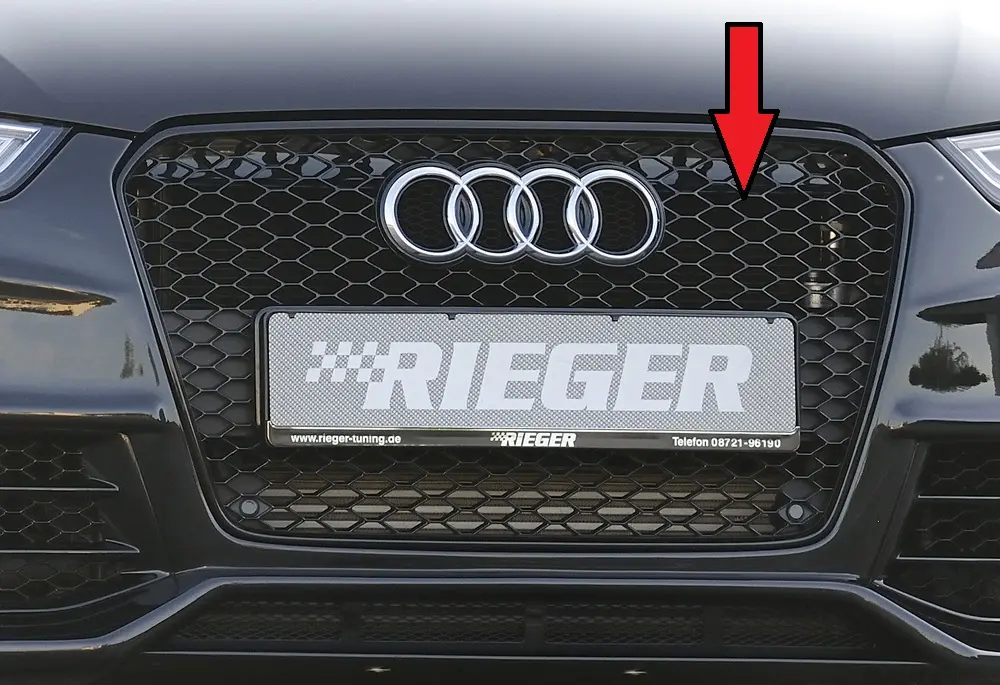 Rieger Kühlergrill Audi RS5 (B8), schwarz glänzend