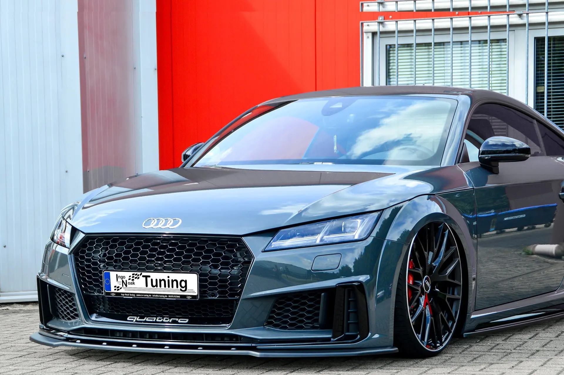 Ingo Noak Spoilerschwert Frontspoiler aus ABS für Audi TT+TTS 8S S-Line Facelift